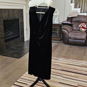 Nwot Elie Tahari Dolly Black Velvet Ruched  $298  Dress dress 6